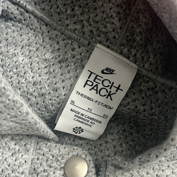 Nike Forward hooded Bomber Jacket Women's Oversized sz XL gray grey DQ6667-077 - Picture 5 of 6